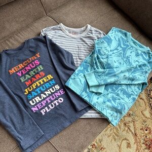 Cat & Jack Colorful Long Sleeve Graphic Tees Size XS